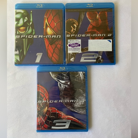 Spiderman Other - Spider-Man 1,2,3 Blu Ray DVDS Sealed